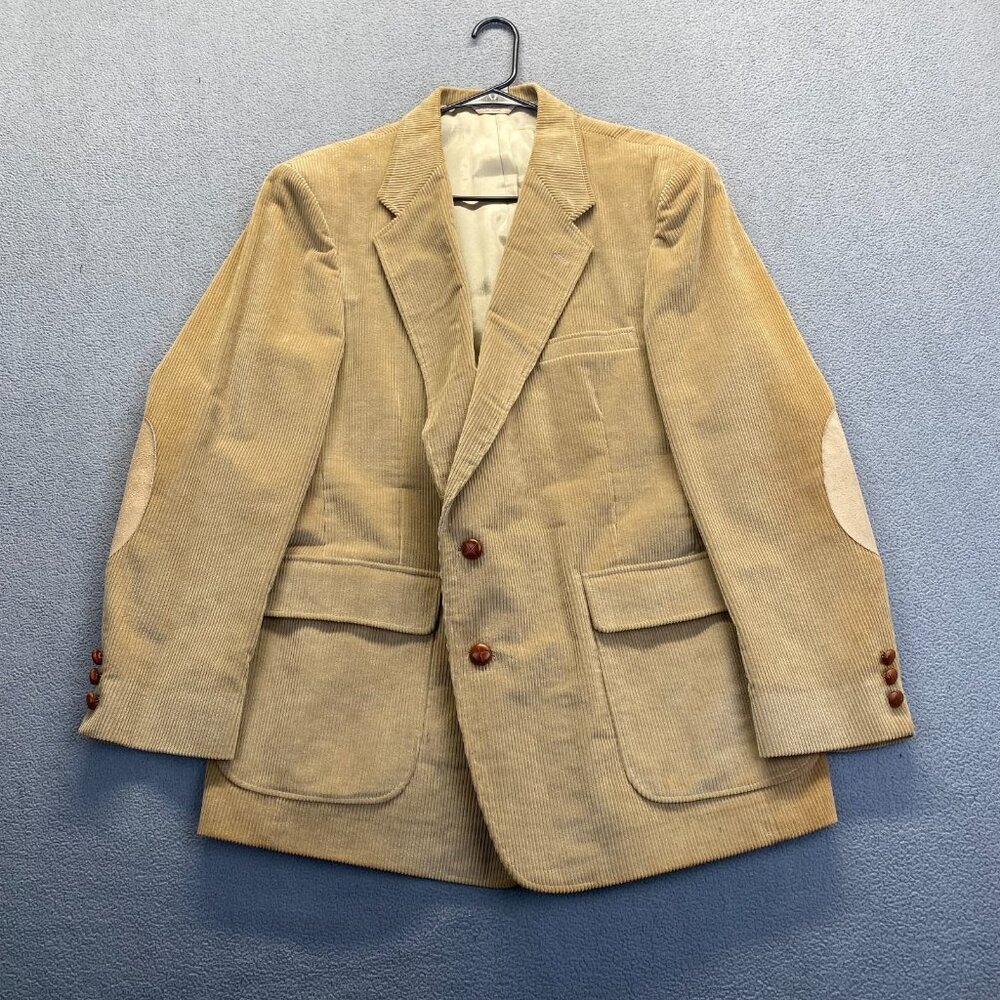 Alexander Lloyd Sport Coat Corduroy Blazer Mens Size 46R Two Button Jacket Retro